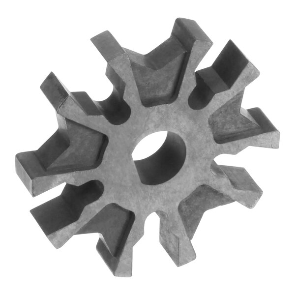 A grey metal Henny Penny Rotor-8 GPM pump gear with a hole in the middle.