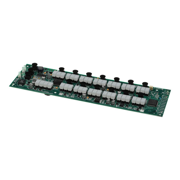 A Henny Penny single board with green and white electronic components.