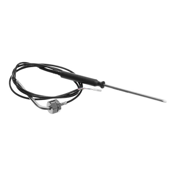 A black and silver Henny Penny temperature probe flex cable with a wire attached to it.