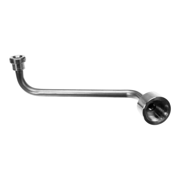 A long stainless steel pipe with a metal rod and a nozzle.