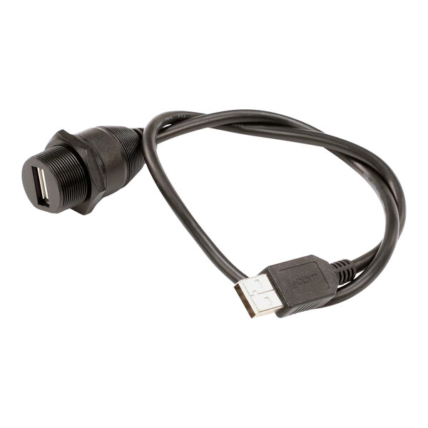 A black Henny Penny USB cable with a black connector.