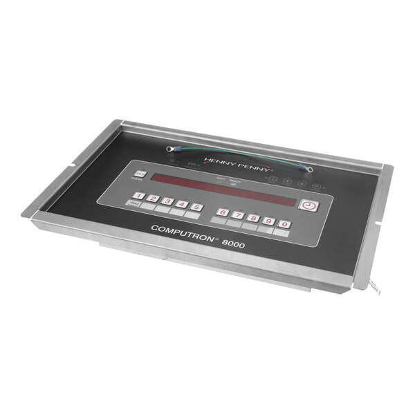 A black and silver electronic Henny Penny assembly-panel arm with a digital display.