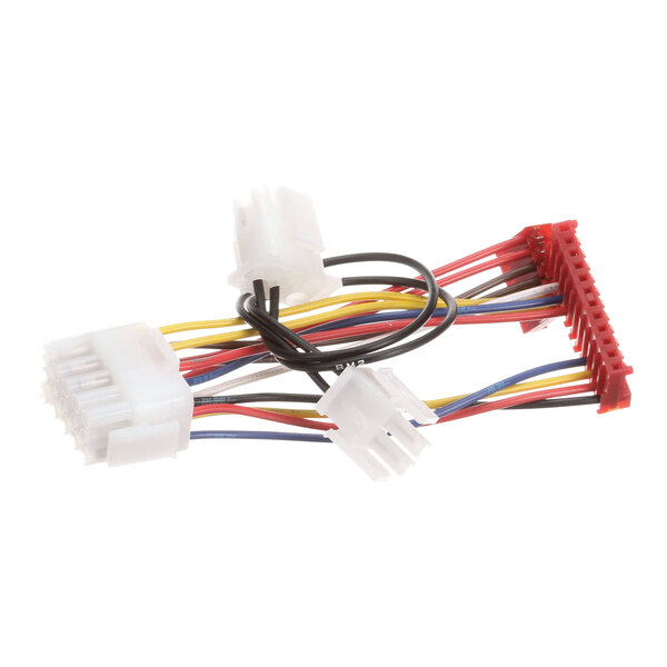 A close-up of the Henny Penny 83421 wiring harness with several colored wires.