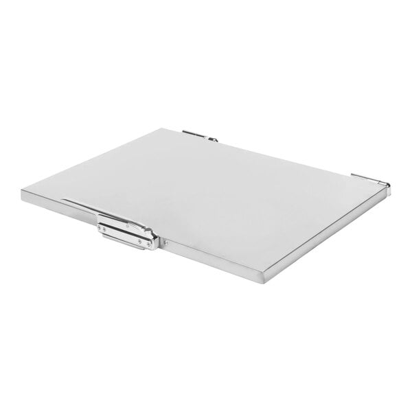 A stainless steel Henny Penny door assembly with a metal frame.