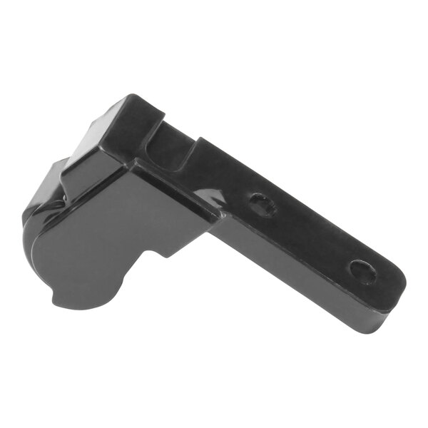 A black plastic Hoshizaki hinge mount with a hole.