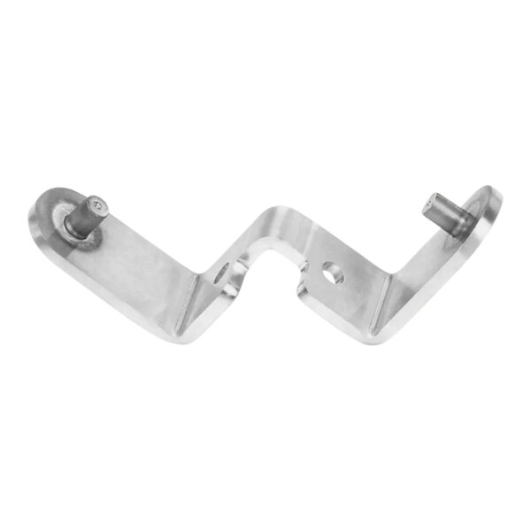 A pair of stainless steel Hoshizaki hinges.