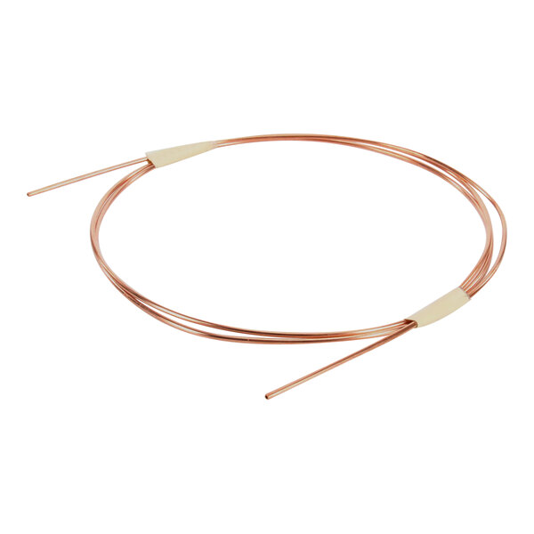 A close-up of a copper cap tube.