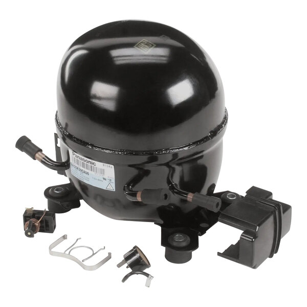 A black Hoshizaki air compressor with a metal housing.