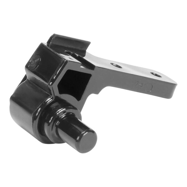 A black metal Hoshizaki hinge with a round pin.