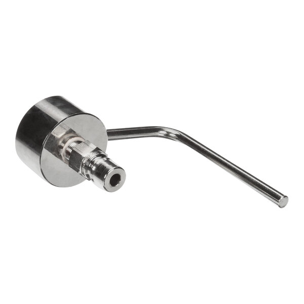 A Henny Penny stainless steel lower filter/drain line assembly with a handle.
