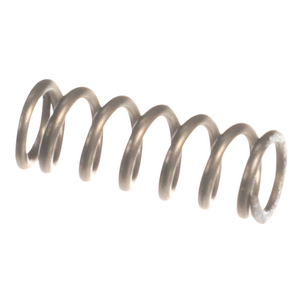 A close-up of a metal spring.