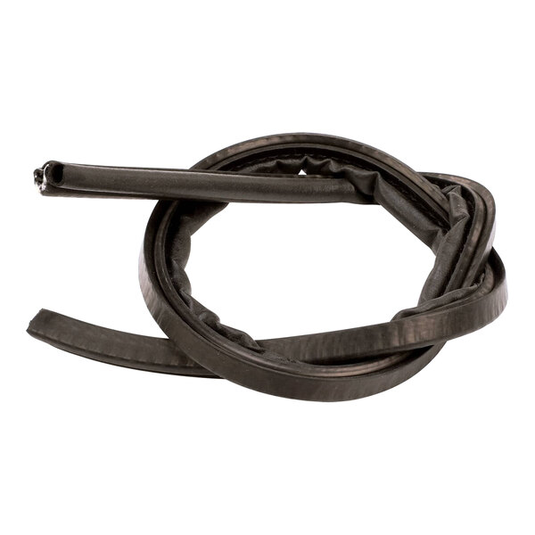 A black rubber tube with a black handle.