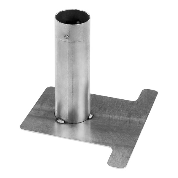 A stainless steel Henny Penny drain extension pole holder.