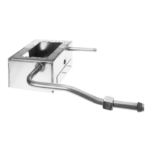 A metal box with a pipe attached to it.