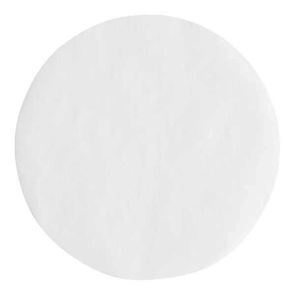 A white circle with a black outline.