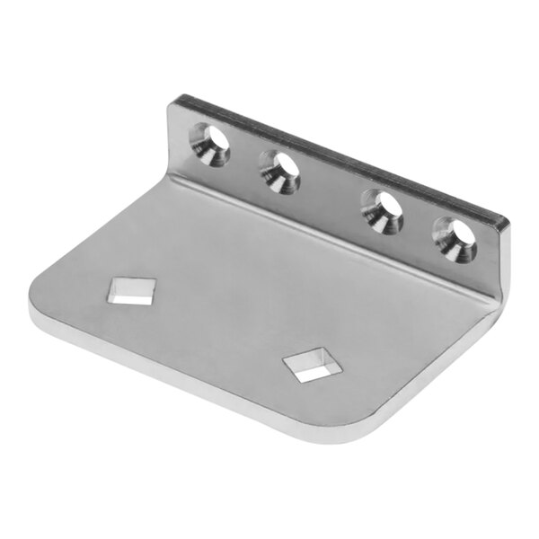 A silver metal Hoshizaki bracket with three holes.