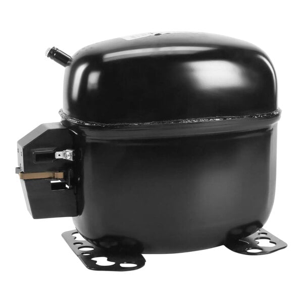 A black Hoshizaki air compressor with a metal base.