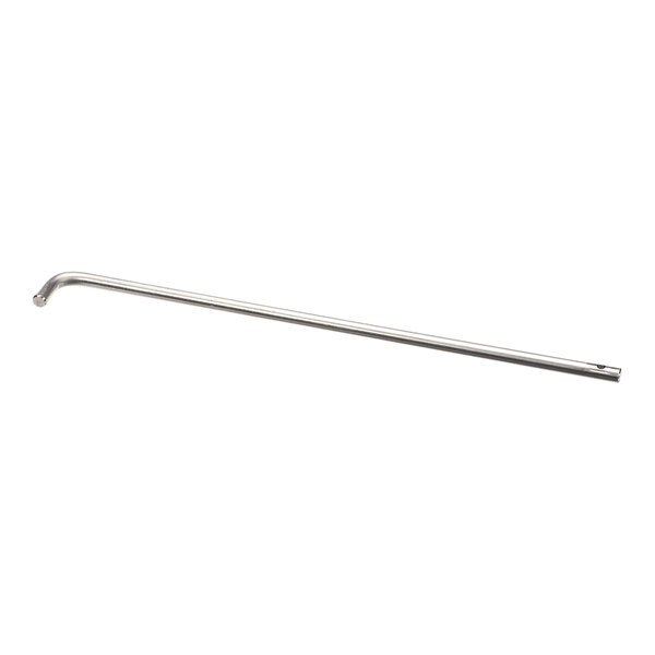 A stainless steel rod with a bent tip.