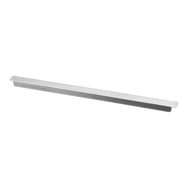 A long metal bracket with a white background.