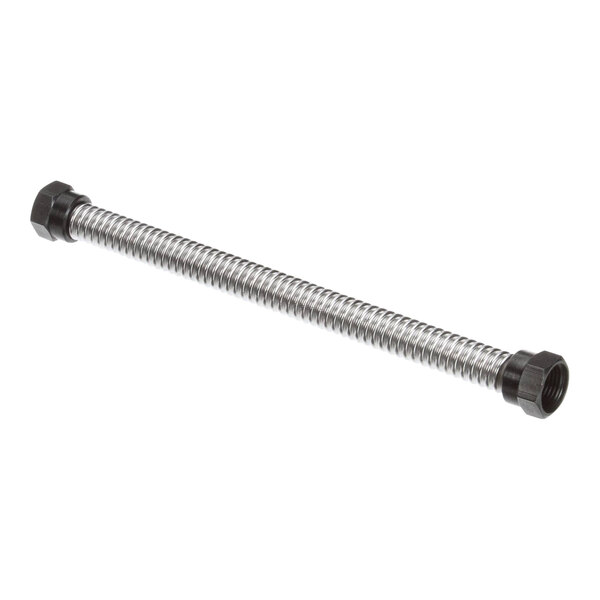 A stainless steel Henny Penny metal tube with black nuts.