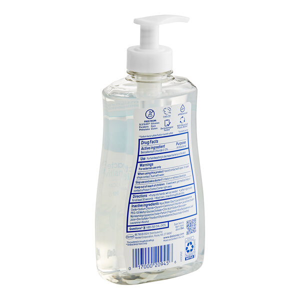 A case of 12 Dial Aloe Liquid Hand Soap bottles.