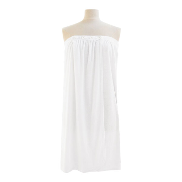 A Telegraph Hill white spa wrap on a mannequin.