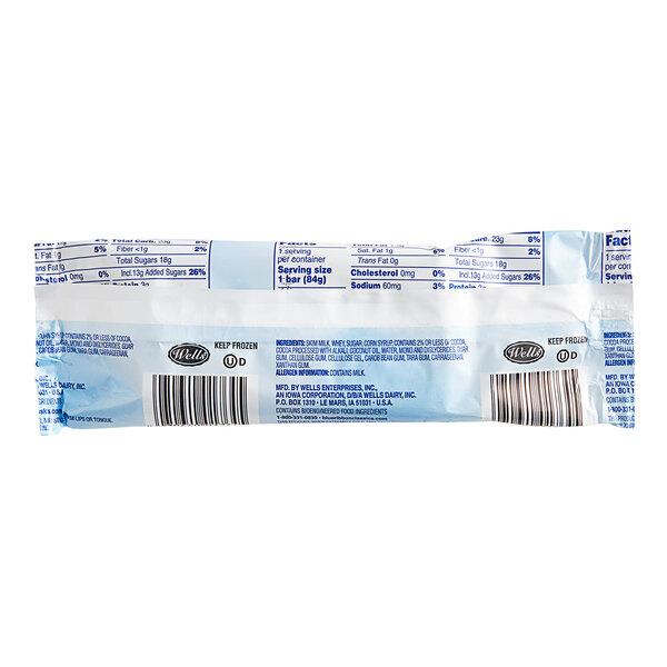 A package of Blue Ribbon Fudge Ice Cream Bars on a white background.