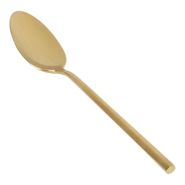 A long gold Front of the House Hector stainless steel teaspoon.