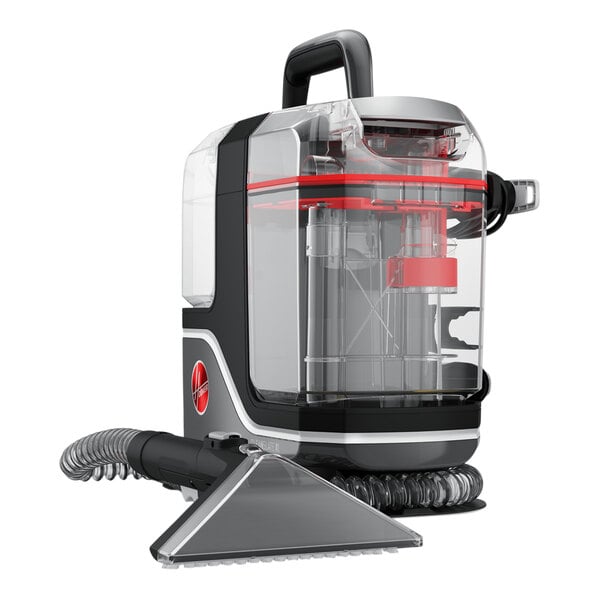 A Hoover CleanSlate XL deep cleaning spot cleaner with a hose and handle.