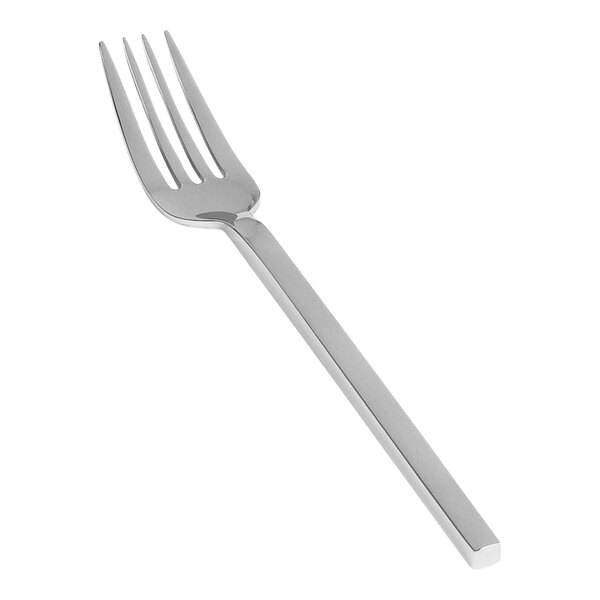 A Front of the House Brandon silver salad/dessert fork with a silver handle.