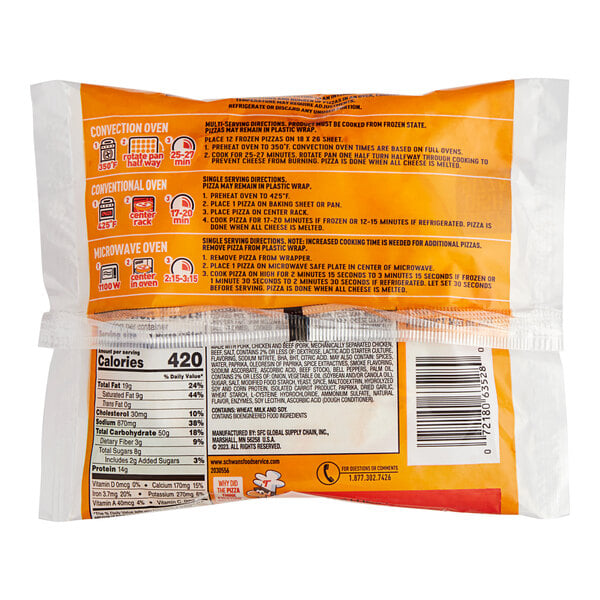 A package of Tony's Individually Wrapped Deep Dish Supreme Pizzas.