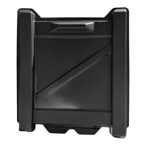 A black plastic box with a handle.