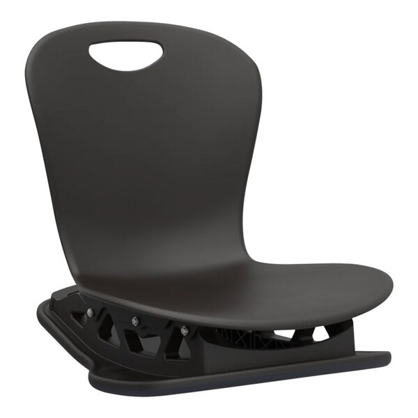 A black Zuma floor rocker chair with a black seat.