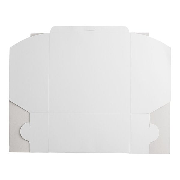 A white rectangular Baker's Lane cake box with a lid.