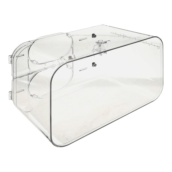 A clear plastic box with a clear lid containing two Grindmaster-Cecilware 4.8 Gallon Bowls.