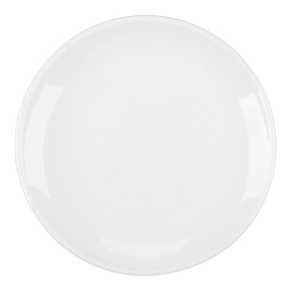 Libbey Porcelana 7 1/4" Bright White Round Porcelain Coupe Plate - Sample