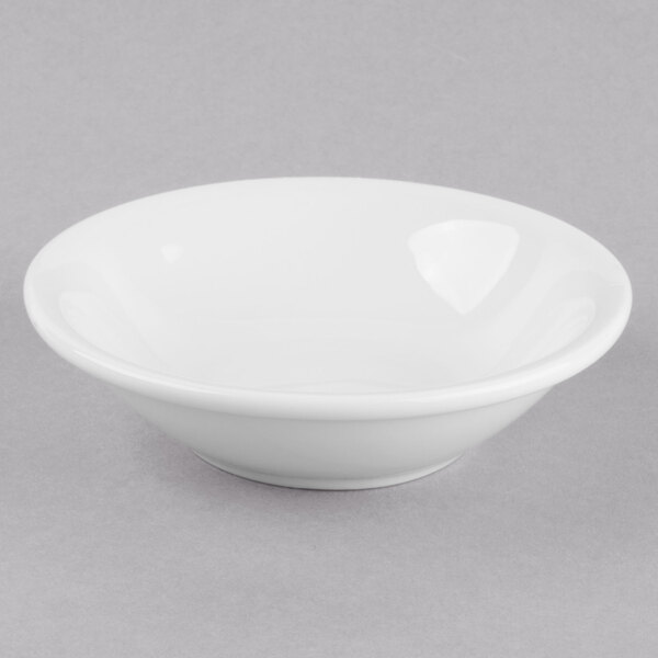 A Libbey Porcelana white porcelain fruit bowl.