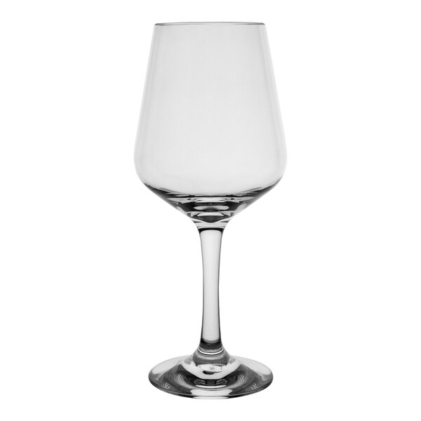 A clear Aspen Summit polycrystal wine glass.