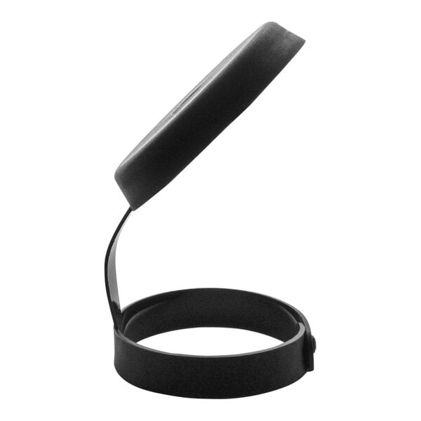 A black metal ring lid for an Aspen Summit carafe.