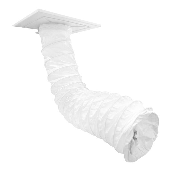 An Airrex white plastic ceiling vent pipe kit.