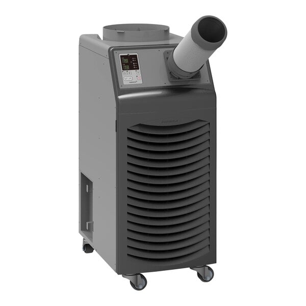 An Airrex 1 Ton portable air conditioner with a large black vent tube.