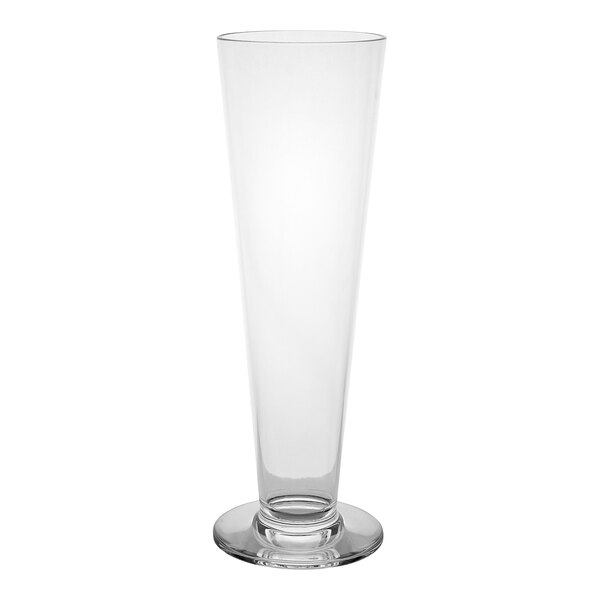 A clear Polycrystal footed pilsner glass.