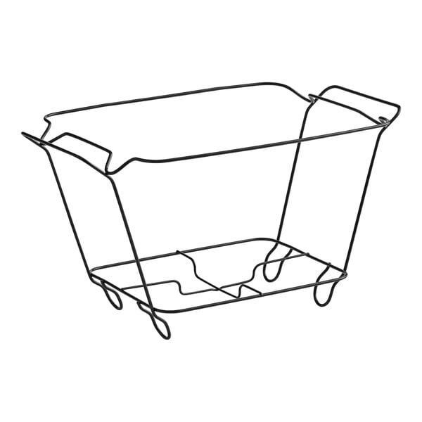 A black wire chafer stand.