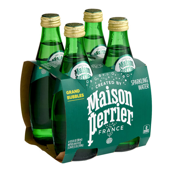 Maison Perrier Sparkling Natural Mineral Water 330 mL Glass Bottle - 24/Case