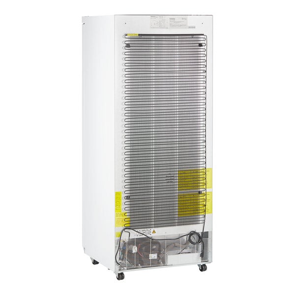 The rear view of a Galaxy reach-in refrigerator.