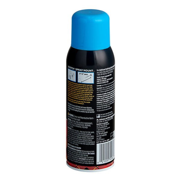 A black 3M Scotch Spray Mount can with blue and white text.