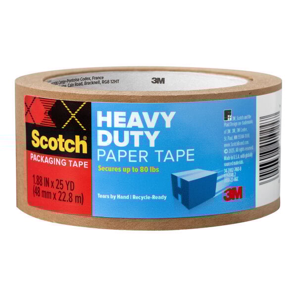 3M Scotch Heavy-Duty 1.88" x 25 Yards Paper Packaging Tape 7850-23-8GC