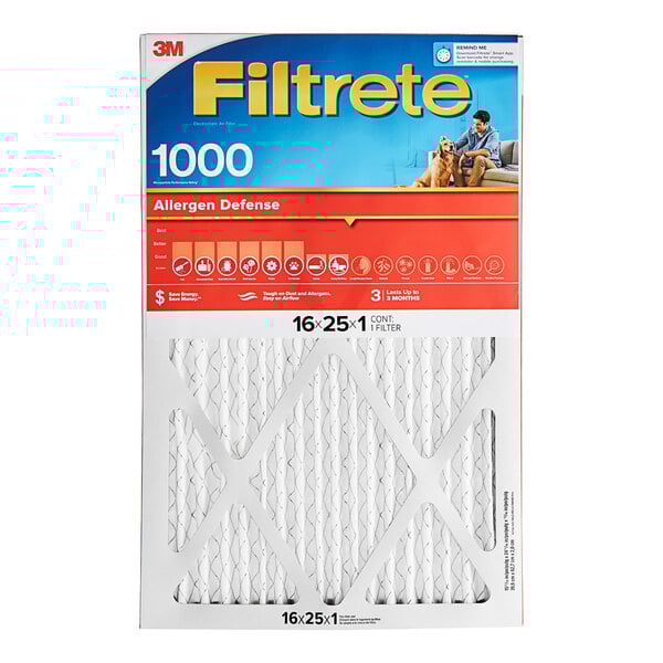 A white box of 3M Filtrete MPR 1000 air filters.