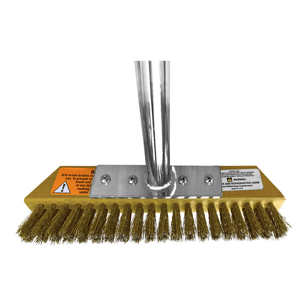 A Wood Stone T-style metal brush with a medium metal handle.