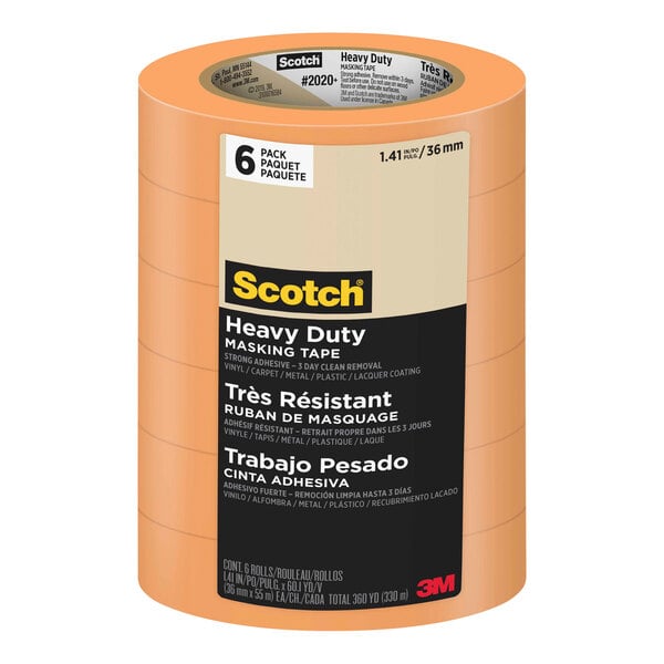 A roll of 3M Scotch heavy-duty masking tape with a black label.